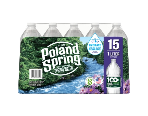 Poland Spring 100% Natural Spring Water 33.8 fl oz (15-pk)