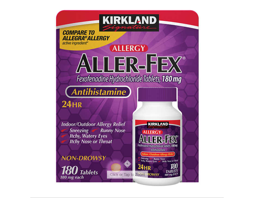 Kirkland Signature Aller-Fex Antihistamine 180mg Tablets 180 ct