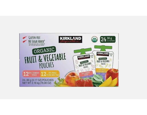 Kirkland Signature Organic Pouches Fruit & Vegetable 3.17 oz (