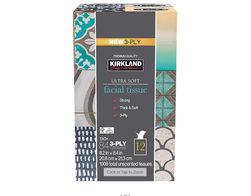 Kirkland Signature Facial Tissue, 3-Ply, 84 Count (12 Pack) | FREE SHIPPING  | eBay Kirkland SignatureTM Facial Tissue by Kirkland Signature