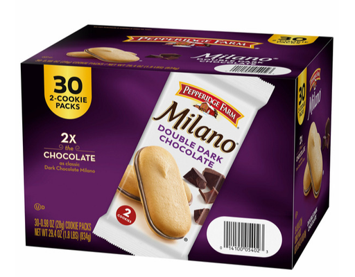 Pepperidge Farm Milano Cookies Double Dark Chocolate 0.98 oz