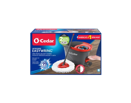 O-Cedar Microfiber Easy Wring Spin Mop & Bucket System with Refi