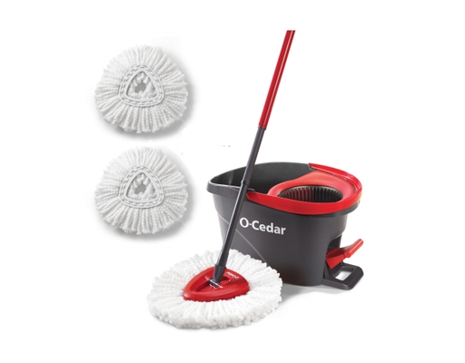 O-Cedar Microfiber Easy Wring Spin Mop & Bucket System with Refi