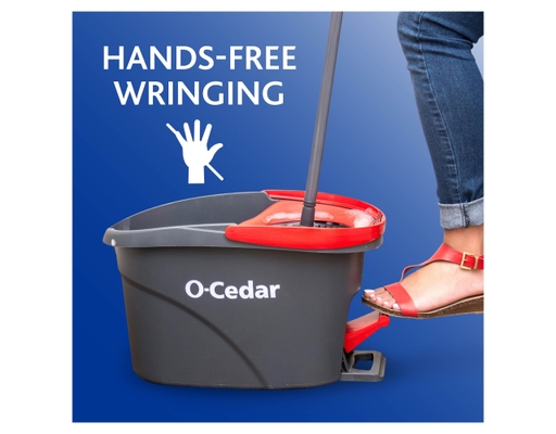 O-Cedar Microfiber Easy Wring Spin Mop & Bucket System with Refi