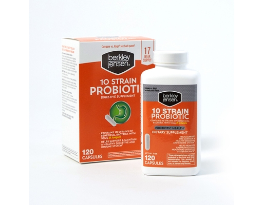 Berkley Jensen 10 Strain Probiotic Digestive Supplement Capsules