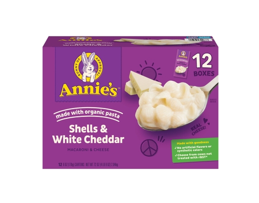 ＡＮＮＩＥ｀Ｓ　ＢＯＸ Annie's Macaroni & Cheese Boxes Shells & White Cheddar 6 oz (1