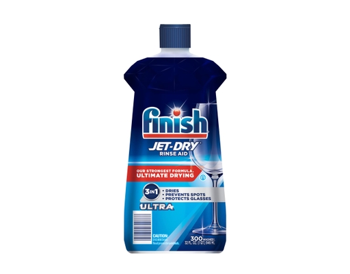 FINISH Jet-Dry Ultra Rinse Aid - 32 Oz Bottle For Spot-Free Dishwasher Drying (300 Washes)