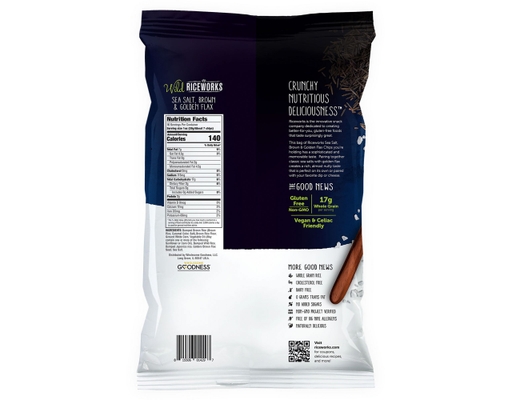 Rice Works Wild Gourmet Rice Snacks Sea Salt Brown & Golden Fl