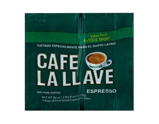 Cafe La Llave Espresso Ground Coffee 10 oz (4-pk)