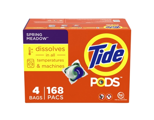 Tide PODS Liquid Laundry Detergent Pacs Spring Meadow - 168 ct