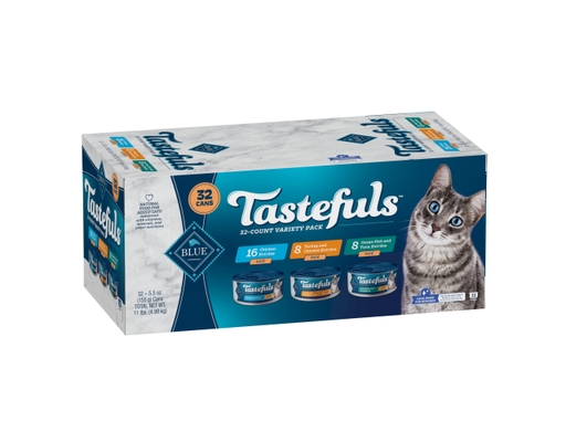 Blue Buffalo Tastefuls Wet Cat Food Variety Pack 5.5 oz (32-pk