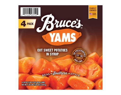 Yams Sweet Potatoes In Syrup, 29 oz, 4 pk Bruce's Yams image 6