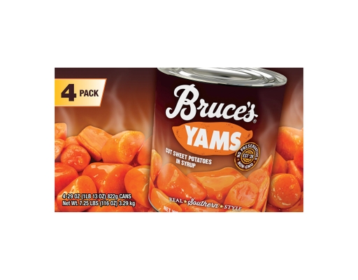 Yams Sweet Potatoes In Syrup, 29 oz, 4 pk Bruce's Yams image 3