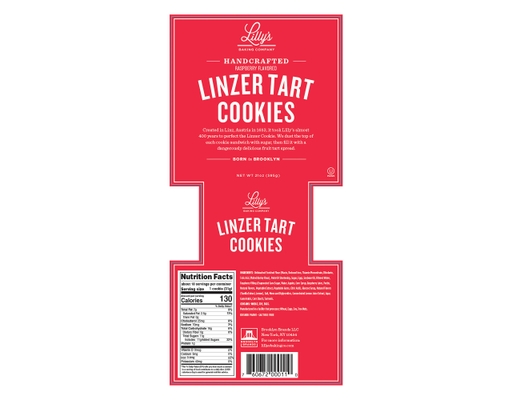 Lilly's Raspberry Linzer Tart Cookies 18 ct