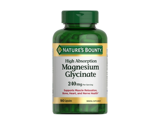 Nature's Bounty High Absorption Magnesium Glycinate, 240mg (180 Count) main image 0