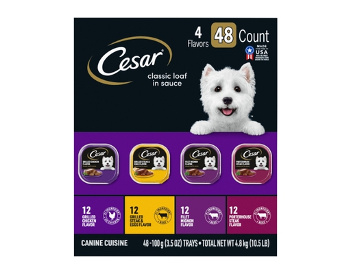 Cesar Classic Loaf in Sauce Wet Dog Food Variety Pack 3.5 oz