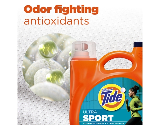 Ultra Sport Liquid Laundry Detergent, 130 loads/166 fl. oz. Tide image 3