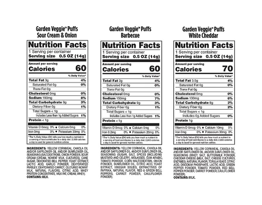 Sensible Portions Garden Veggie Variety Pack Puffs, 0.5 oz., 30 pk.