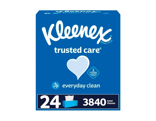 Kleenex Trusted Care Facial Tissue 2-Ply 160 count 24 pack