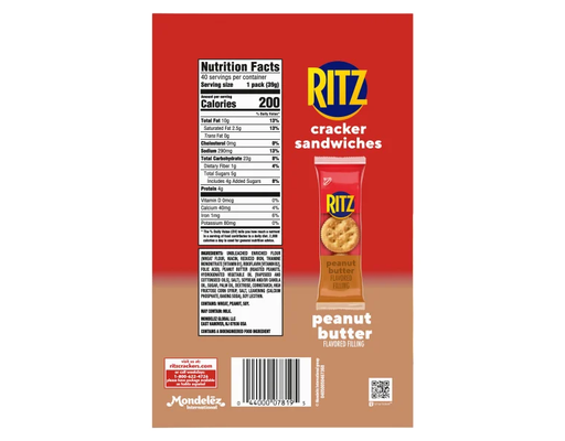 Ritz Cracker Pb Sandwiches 40 ct