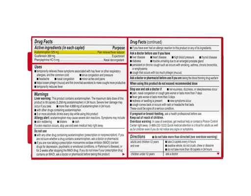 Tylenol Sinus Severe Daytime Pain Reliever Caplets 24 ct (3-pk) - Tylenol For Sinus Pain