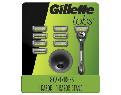 Gillette Labs with Exfoliating Bar Shaving Razor for Men, 1 Handle