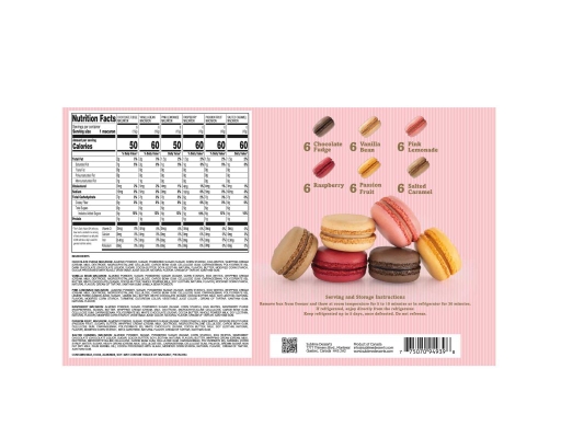 Sublime Desserts Macarons Assorted Flavors, Frozen, 36 count