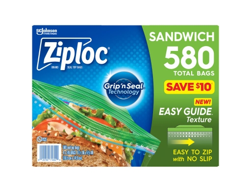Ziploc Easy Open Tab Sandwich Bags, 580 count