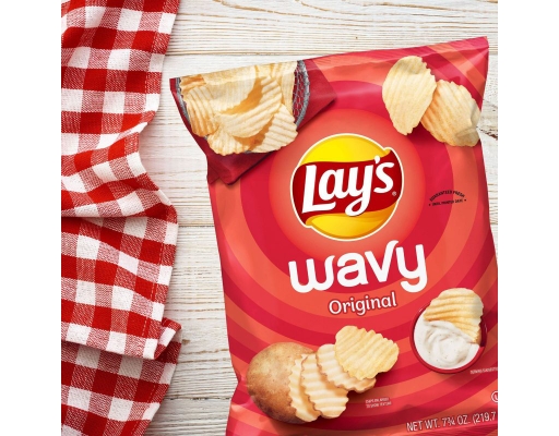 Lay's Wavy Original Potato Chips, 15.625 oz.