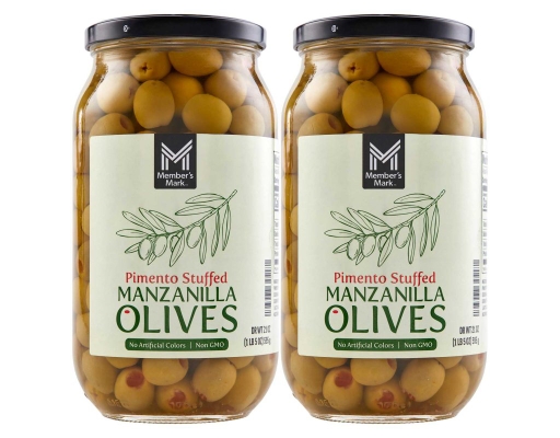 Member's Mark Pimento Stuffed Manzanilla Olives, 2 pack