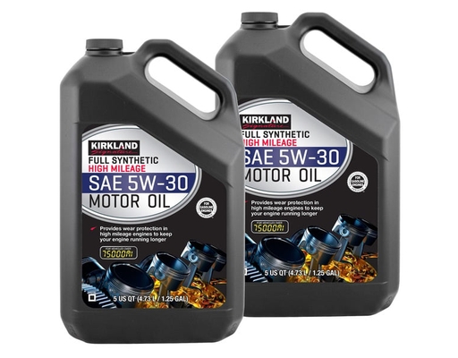 Kirkland Signature 5W-30 High Mileage Full Synthetic Motor Oil, 5 