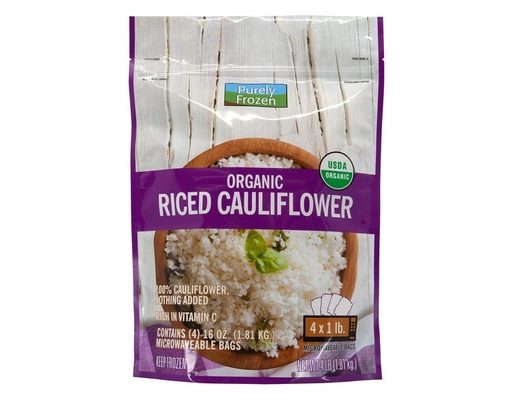 Purely Frozen Organic Riced Cauliflower, 1 lb, 4-count
