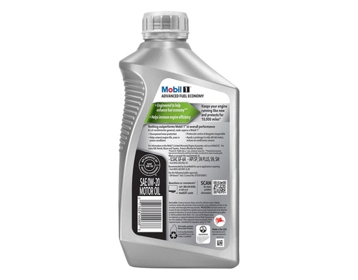 Mobil 1 Advanced Fuel Economy Full Synthetic Motor Oil 0W-20, 1-Quart/6 ...