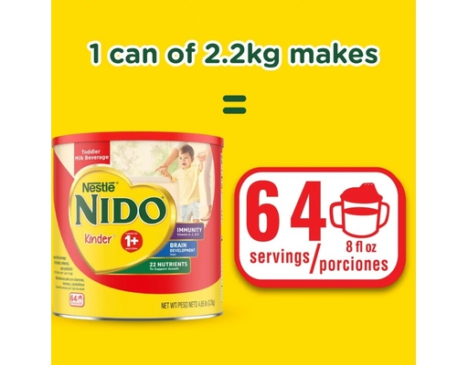 Nestle NIDO 1+ Toddler Milk Beverage - 4.85 Lb Vanilla Flavored, Exp. 2023, Great Value