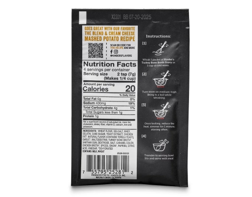 Turkey Bone Broth Gravy, 4 oz., 4 pk. Kinder's image 5