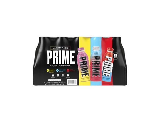 Prime Hydration Drink Variety Pack, 15 pack, 16.9 fl. oz.