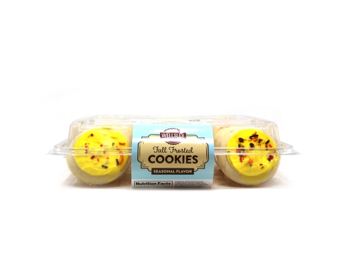 Fall Vanilla Cookie With Orange & Yellow Frosting, 18 count Wellsley Farms image 3