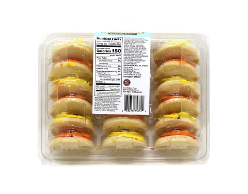 Fall Vanilla Cookie With Orange & Yellow Frosting, 18 count Wellsley Farms image 1
