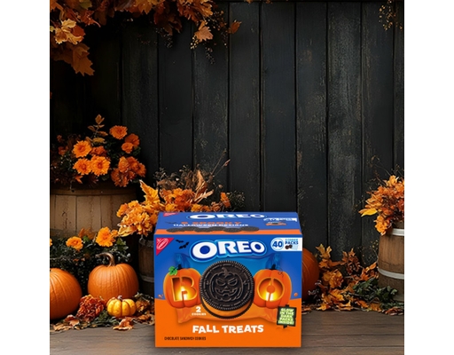 Oreo Fall Treats Orange Creme Sandwich Cookies, 40 pack