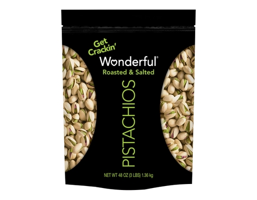 Wonderful Pistachios, In Shell Roasted & Salted Nuts, Resealable Bag, 48oz.