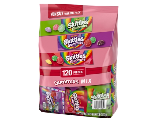 Skittles Gummies Fun Size Bulk Variety Assortment, Party Size Bulk Bag ...