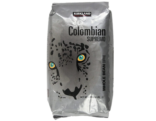 Kirkland Signature Colombian Supremo Whole Bean Coffee 48 oz - Boxed Whole Values Coffee Beans