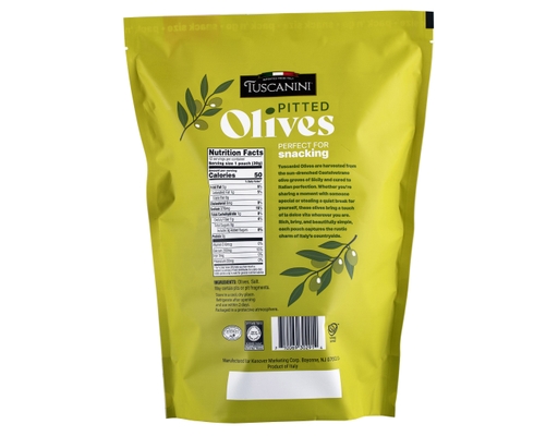 Tuscanini Pitted Olives, 12 packs of 1 oz each