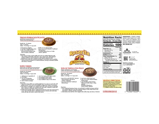Rosarita Traditional Refried Beans, 8 pack, 16 ounces each