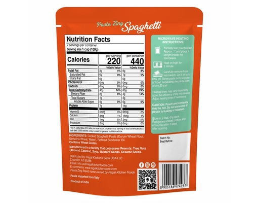 Pasta Zing Fully Cooked Spaghetti 6 pack, 7.05 oz