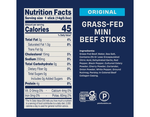 Original Mini Beef Sticks, 0.5 oz, 24 pk. Country Archer image 1