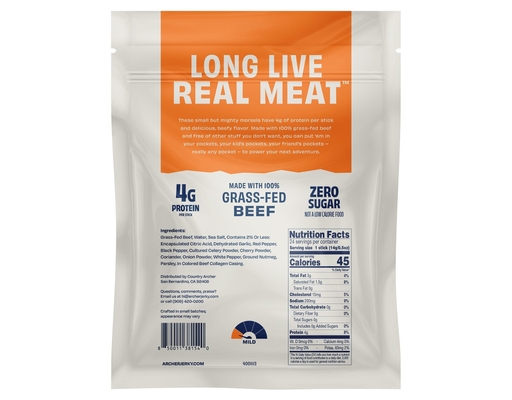Original Mini Beef Sticks, 0.5 oz, 24 pk. Country Archer image 5