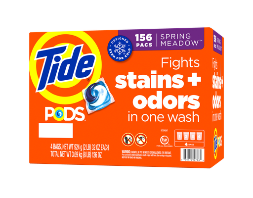 Tide PODS Laundry Detergent, HE Compatible, Spring Meadow, 156 count