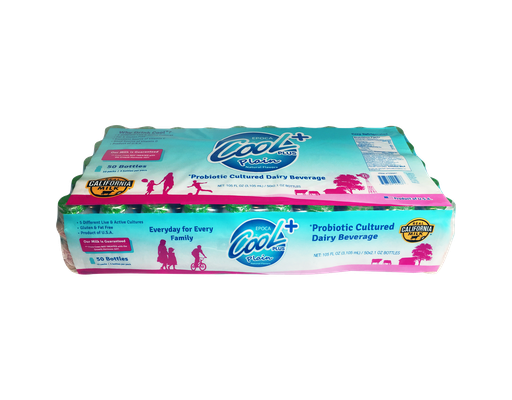 Cool Plus Probiotic Cultured Dairy Beverage, Plain, 2.1 fl oz, 50 count