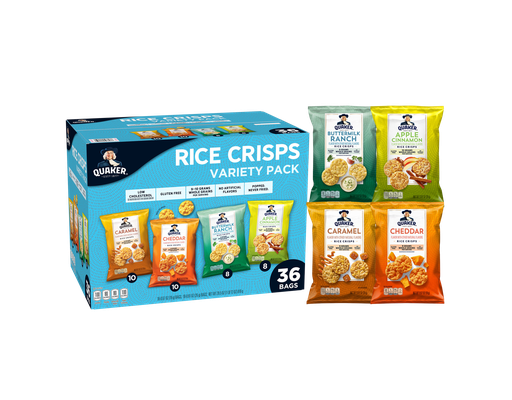 Quaker Rice Crisps, Variety Pack, 36 count